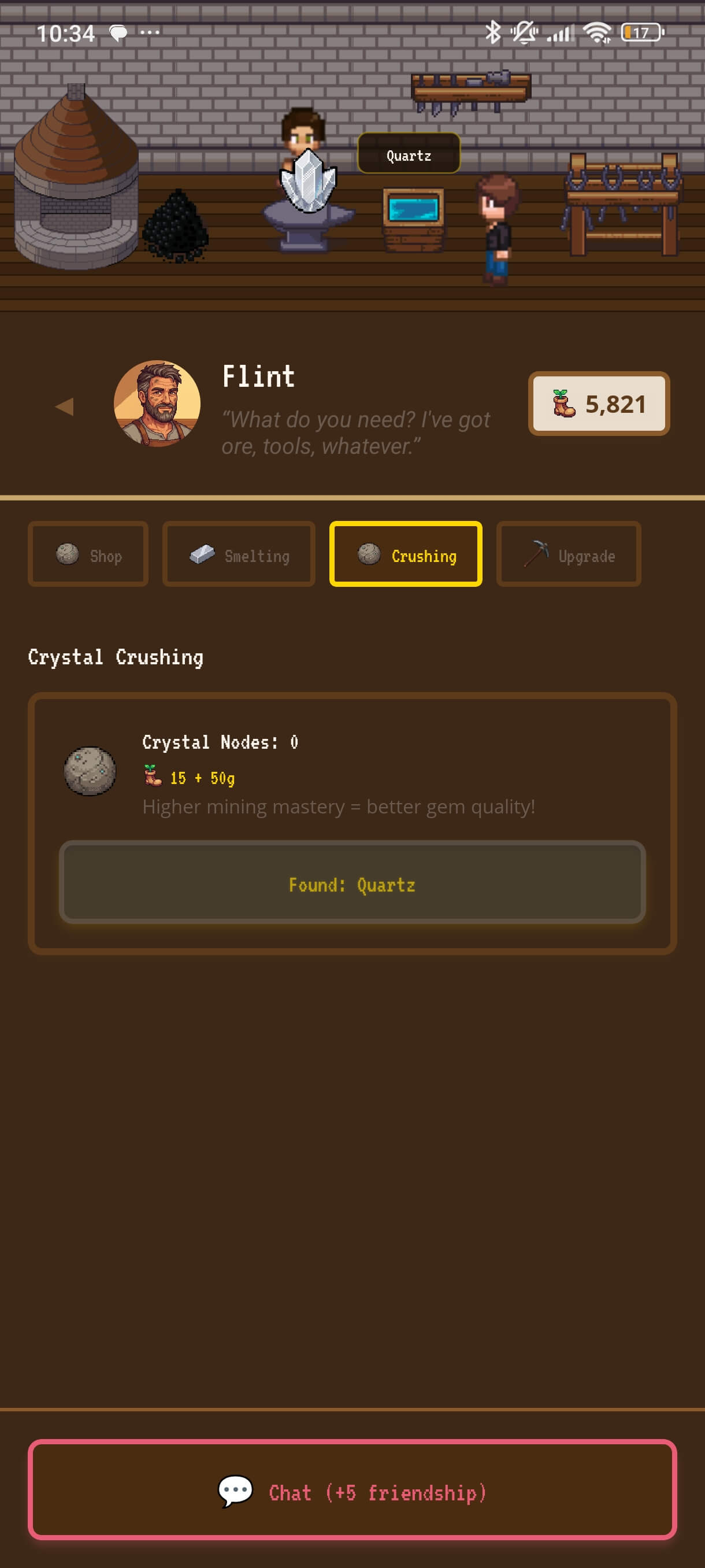 Cracking open a crystal node - found a quartz!