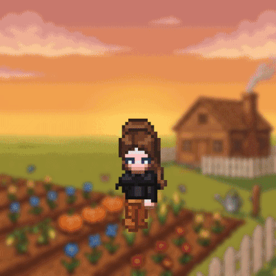 Characters walking on their claimed farms